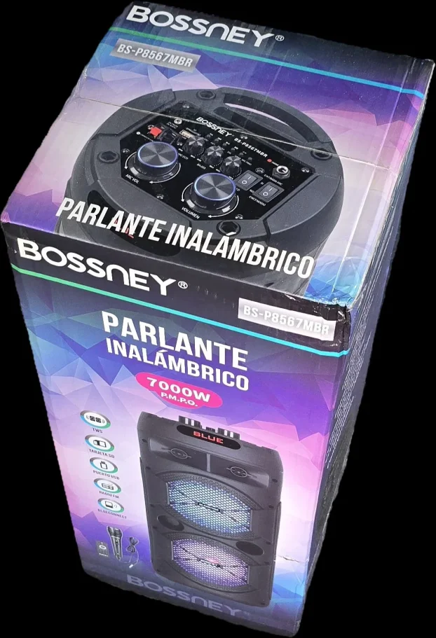 Bossney BS-P8567MBR Bluetooth kõlar / RGB-illumination / FM-Raadio / Karaoke / 40W - Image 3