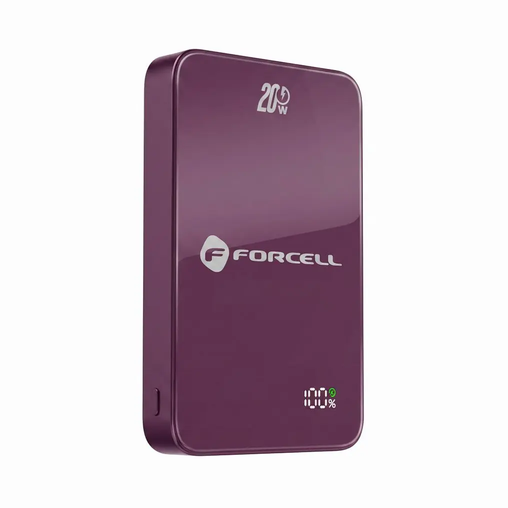 Forcell Magsafe akupank F10k8 / 10000 maH / QC4.0 / 5A / 20W / lilla - Image 2