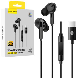Blavec BHS-01 Type-C / USB-C otsaga juhtmega handsfree must