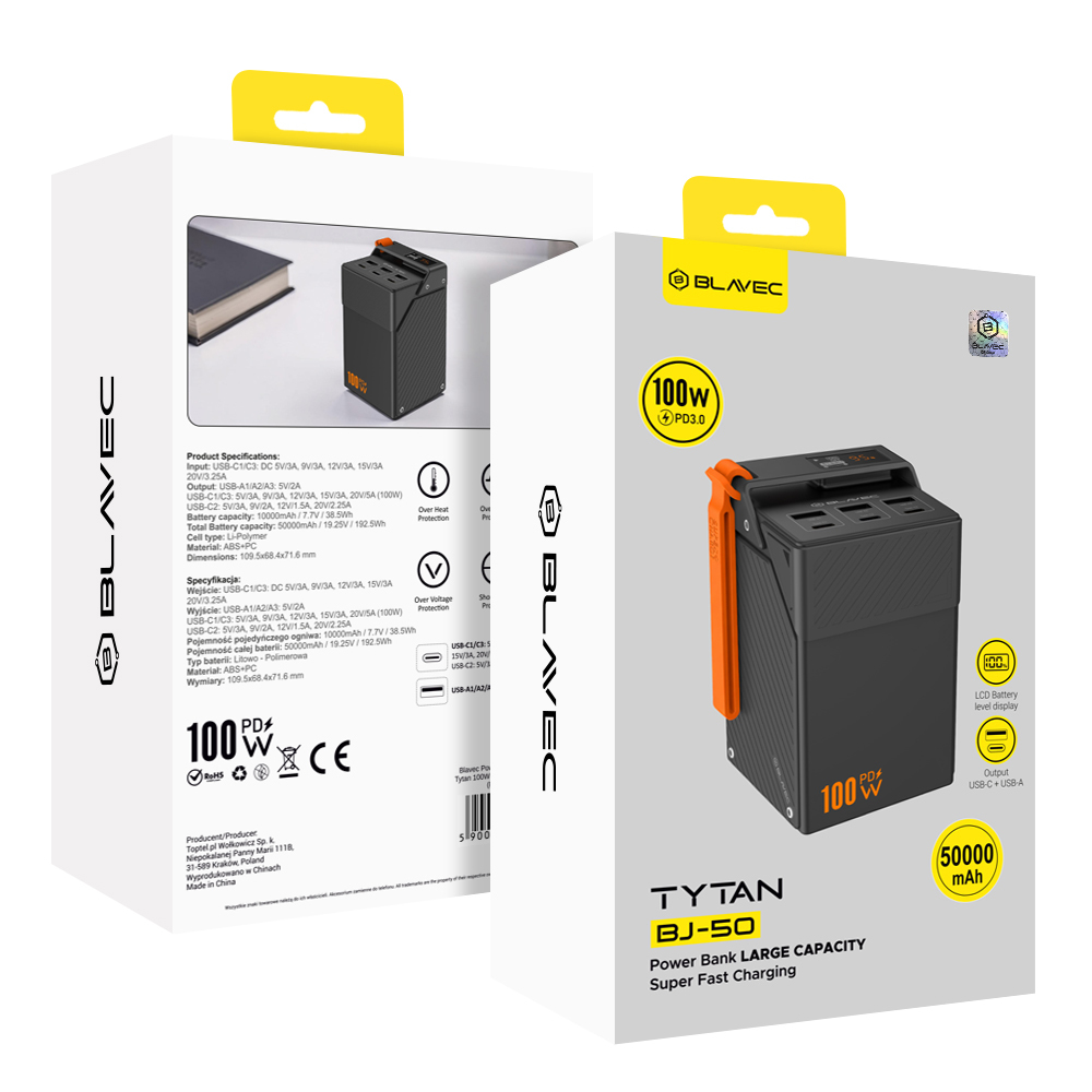 Blavec Tytan BJ-50 Akupank / 50000 maH / 100W / must - Image 7