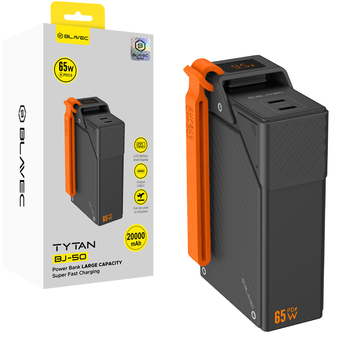 Blavec Tytan BJ-50 Akupank / 20000 maH / 65W/ must - Image 5