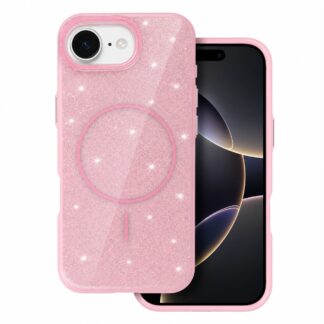 Apple Iphone 16e / Iphone 17e Glitter Magsafe silikoonkaitse roosa