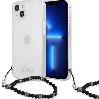 Apple iPhone 12 Mini / 13 Mini Hardcase Black Pearl Strap silikoonkaitse läbipaistev