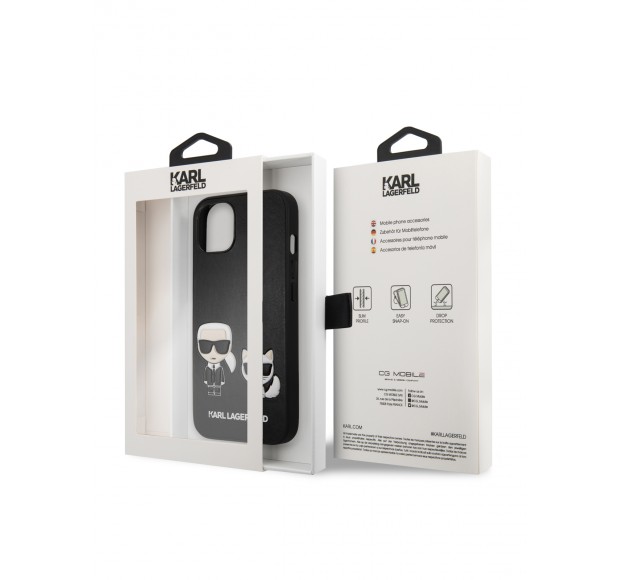 Apple iPhone 12 Mini / 13 Mini Karl Lagerfeld Ikonik Karl & Choupette series tagakorpus - Image 2