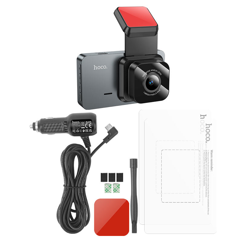 Hoco DV9 auto videoregistraator / NightVision / Ultrawide / 720P/30fps - Image 5