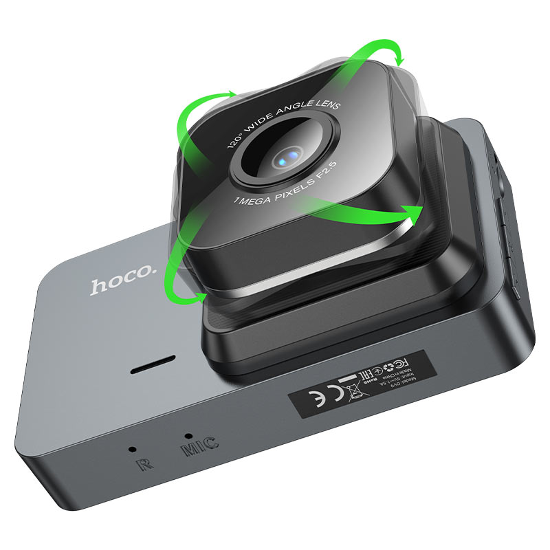Hoco DV9 auto videoregistraator / NightVision / Ultrawide / 720P/30fps - Image 4