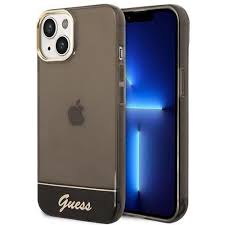 Apple iPhone 13 / 14 / 15 Guess Hardcase Black Translutcent silikoonkaitse