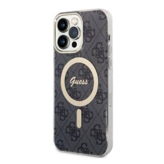 Apple iPhone 14 Pro Max / 15 Pro Max Guess Hardcase Magsafe Brown silikoonkaitse