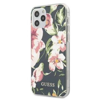 Apple iPhone 12 Pro Max Guess Flower Shiny silikoonkaitse
