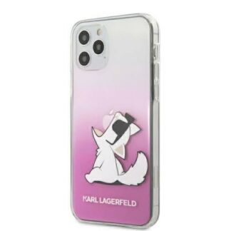 Apple Iphone 12 / 12 Pro Karl Lagerfeld Karl&Choupette Pink silikoontagus