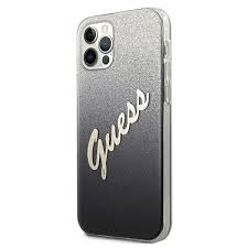 Apple iPhone 12 Pro Max Guess Glitter Gradient Script silikoonkaitse