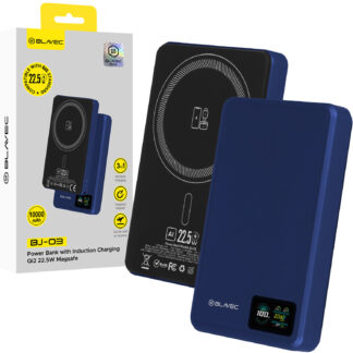 Blavec 3in1 Magsafe akupank BJ-03 / 10000 maH / Qi2 / 22,5W / tumesinine